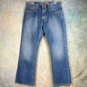 Vintage Levis 527 Bootcut Denim Jeans Mens Sz 33x30 Blue Y2K USA Dark Wash